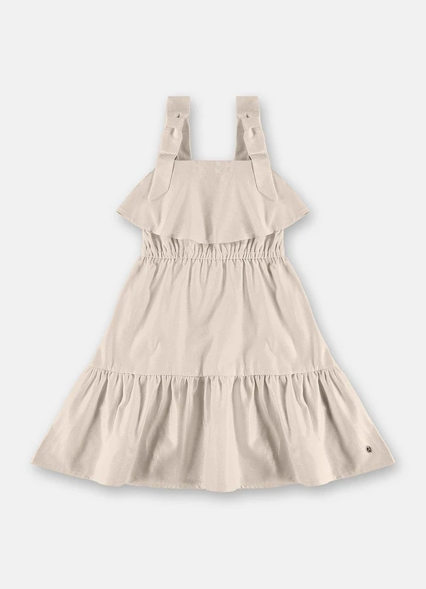 Up Baby - Vestido Tecido Linho Foil Branco 2