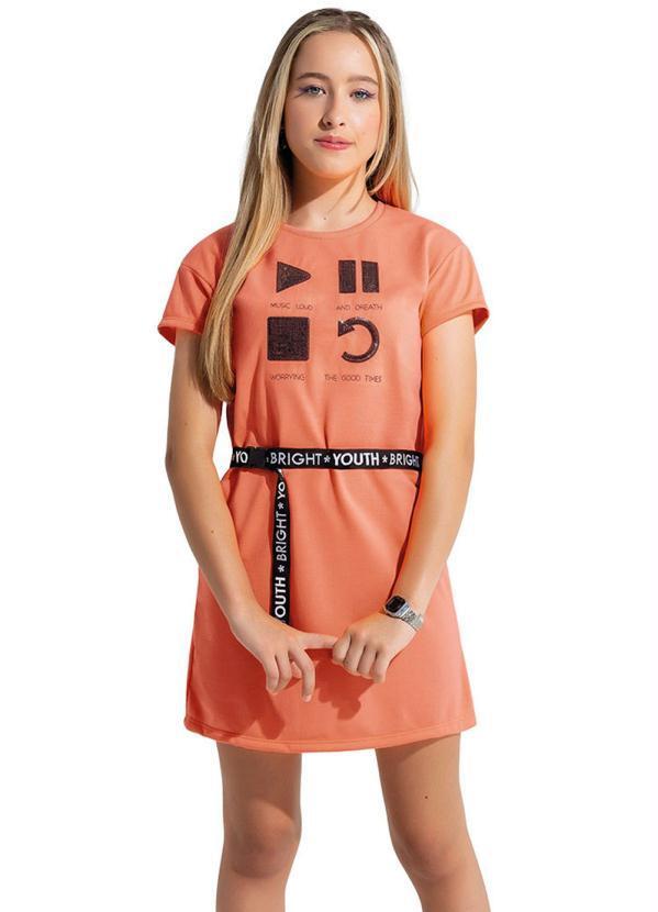 Amora - Vestido Teen Laranja