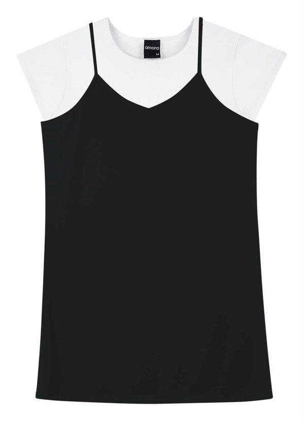 Amora - Vestido Teen Preto