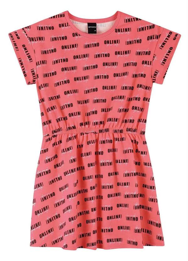 Amora - Vestido Teen Salmão