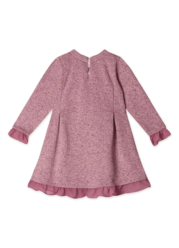 Lilica Ripilica - Vestido Tricot Manga Longa Infantil Rosa 2