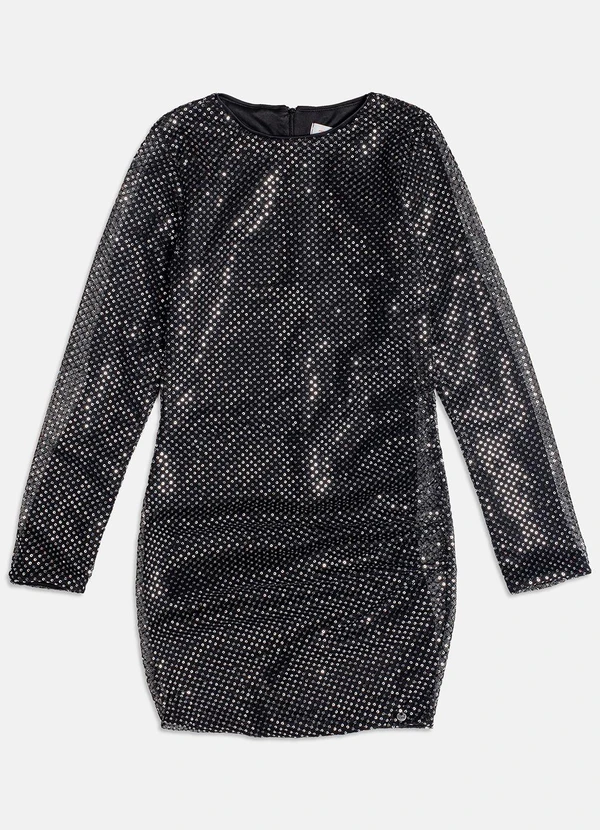 I Am - Vestido Tule com Paetê Preto 5