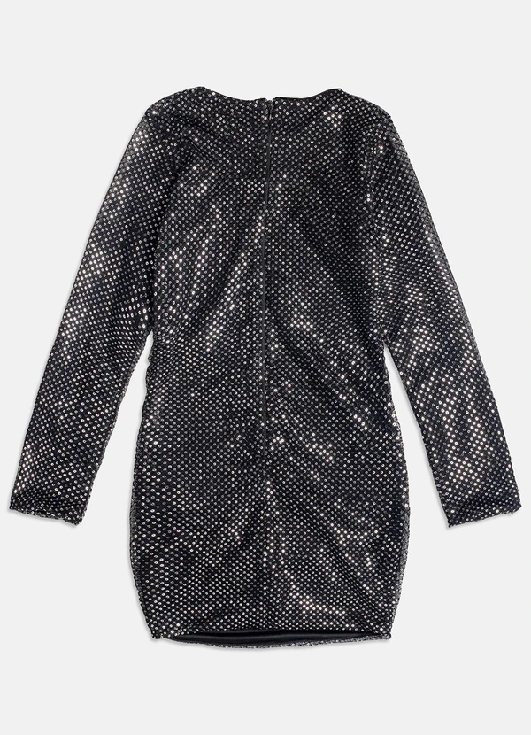 I Am - Vestido Tule com Paetê Preto 6