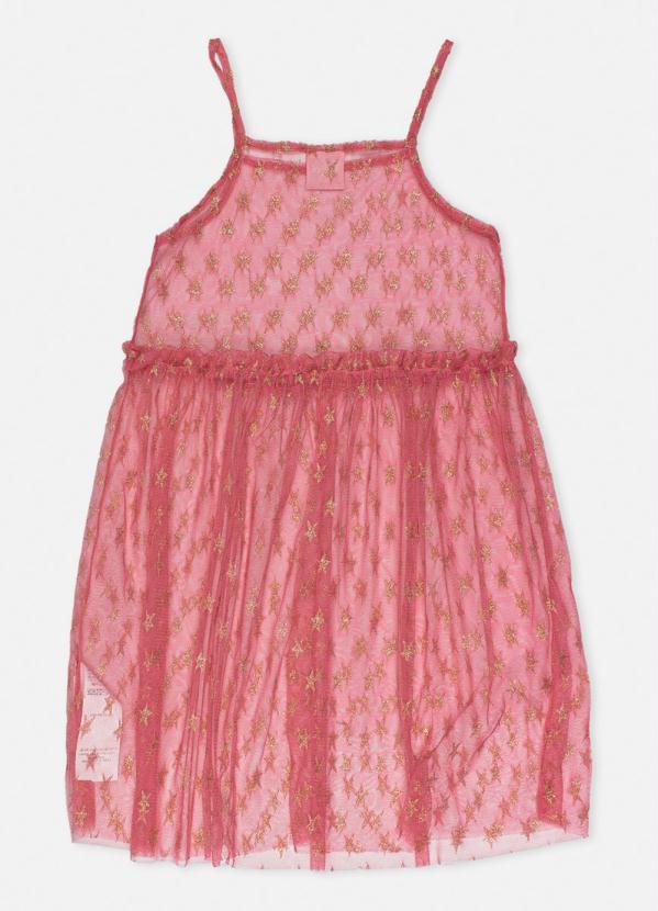 Bimbi - Vestido Tule Estrela Rosa 10