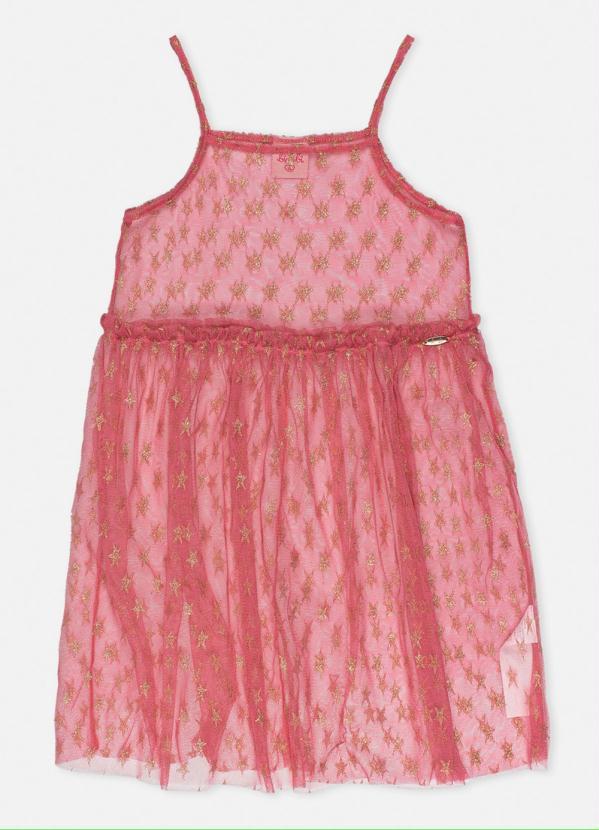 Bimbi - Vestido Tule Estrela Rosa 9