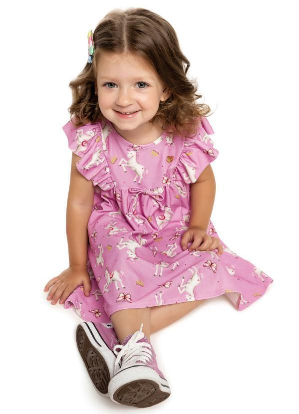 Trick Nick - Vestido Unicórnio Infantil Rosa