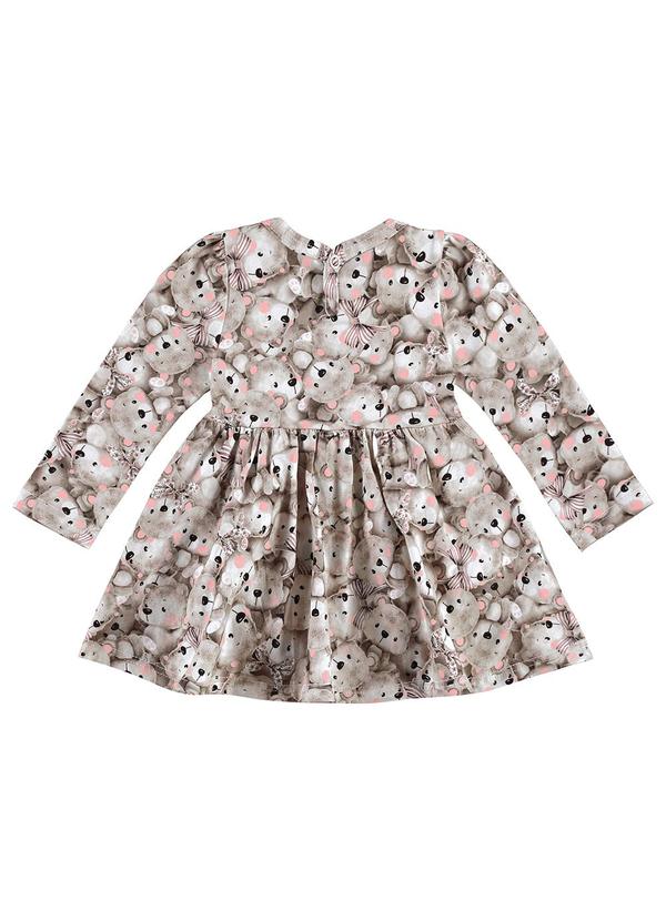 Carinhoso - Vestido Ursinhos Godê Bege 1