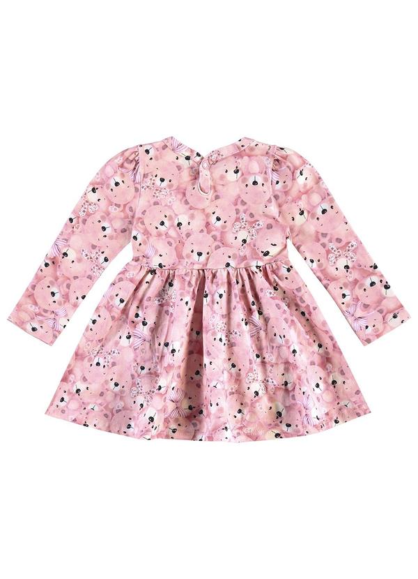 Carinhoso - Vestido Ursinhos Godê Rosa 2