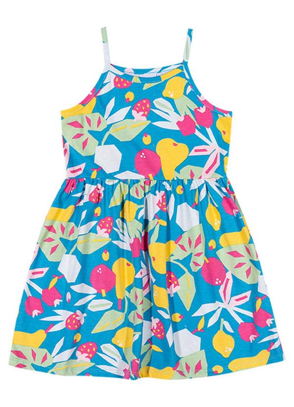 Alenice - Vestido Verão Delicado Menina Azul