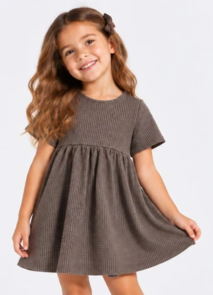 Select - Vestido Verão em Sarto Tecido Marrom - SELECT