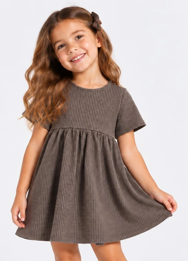Select - Vestido Verão em Sarto Tecido Marrom