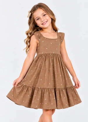 Select - Vestido Verão em Viscotorcion Marrom - SELECT