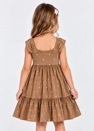 Select - Vestido Verão em Viscotorcion Marrom - SELECT