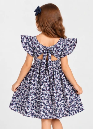 Select - Vestido Verão Infantil Feminino Azul - SELECT