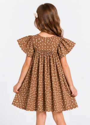 Select - Vestido Verão Infantil Feminino Marrom - SELECT