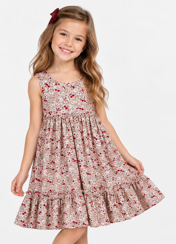 Select - Vestido Verão Infantil Feminino Rosa
