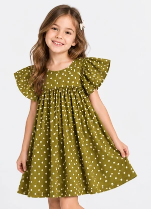 Select - Vestido Verão Infantil Feminino Verde - SELECT