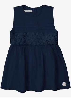 Trick Nick - Vestido Verão Menina com Plaquinha Azul - TRICK NICK