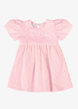 Trick Nick - Vestido Verão Menina com Plaquinha Rosa - TRICK NICK