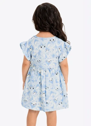 Rovi Kids - Vestido Verão Menina Curto Azul - ROVI KIDS