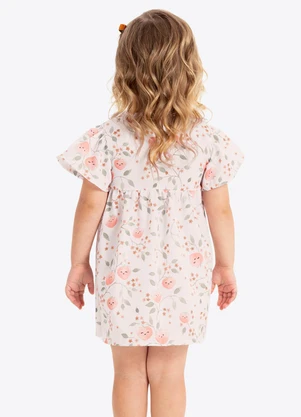 Rovi Kids - Vestido Verão Menina Curto Bege - ROVI KIDS