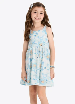 Rovi Kids - Vestido Verão Menina Curto Bege - ROVI KIDS