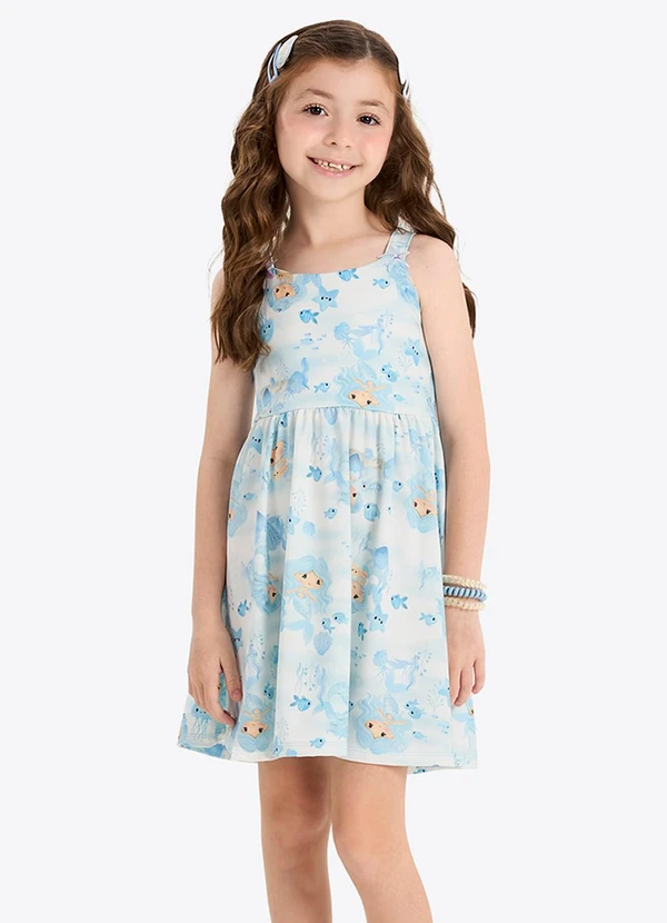 Rovi Kids - Vestido Verão Menina Curto Bege