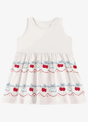 Rovi Kids - Vestido Verão Menina Estampa Glitter Bege - ROVI KIDS