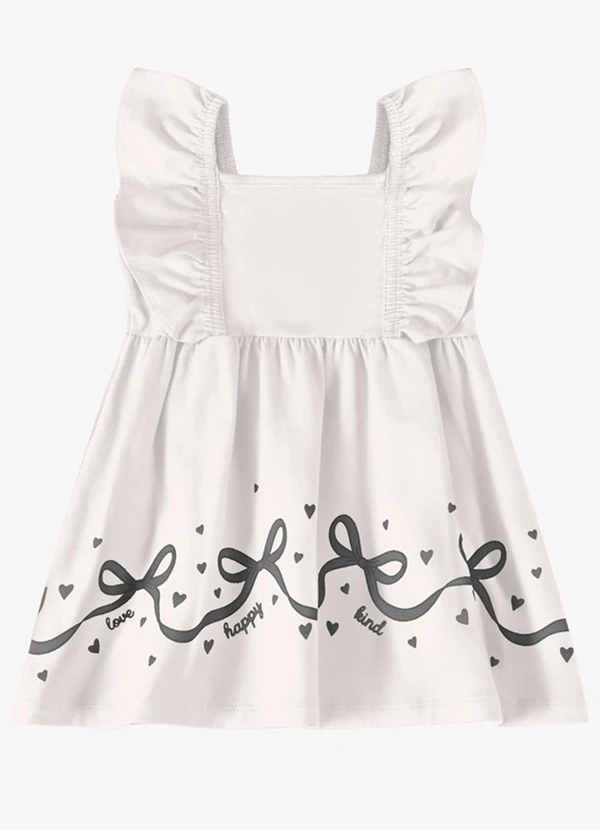 Rovi Kids - Vestido Verão Menina Estampa Glitter Bege