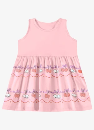 Rovi Kids - Vestido Verão Menina Estampa Glitter Rosa - ROVI KIDS