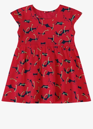 Rovi Kids - Vestido Verão Menina Estampa Rotativa Azul - ROVI KIDS