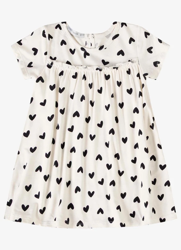 Rovi Kids - Vestido Verão Menina Estampa Rotativa Bege