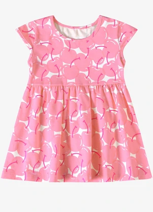 Rovi Kids - Vestido Verão Menina Estampa Rotativa Rosa - ROVI KIDS