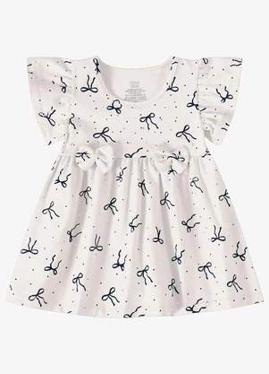 Rovi Kids - Vestido Verão Menina Laço Decorativo Bege - ROVI KIDS