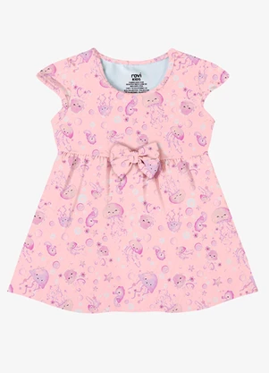 Rovi Kids - Vestido Verão Menina Laço Decorativo Rosa - ROVI KIDS