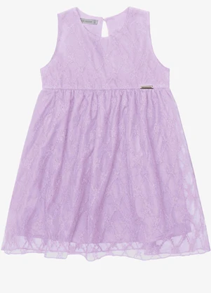 Trick Nick - Vestido Verão Menina Midi com Forro Roxo - TRICK NICK