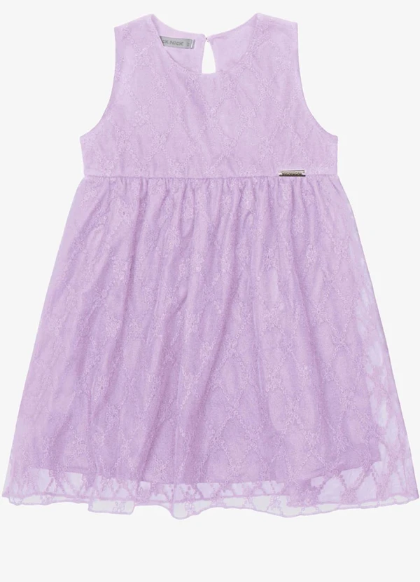 Trick Nick - Vestido Verão Menina Midi com Forro Roxo