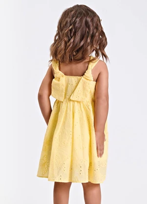 Trick Nick - Vestido Verão Menina Midi com Plaquinha Amarelo - TRICK NICK
