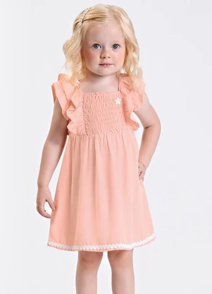 Trick Nick - Vestido Verão Menina Midi com Plaquinha Rosa - TRICK NICK
