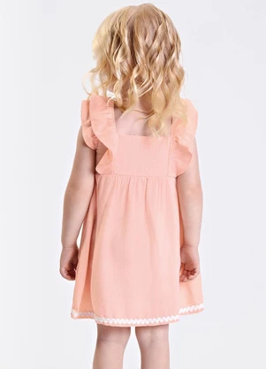 Trick Nick - Vestido Verão Menina Midi com Plaquinha Rosa - TRICK NICK