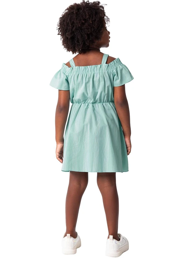 Malwee Kids - Vestido Verde Água Evasê Curto Menina 2