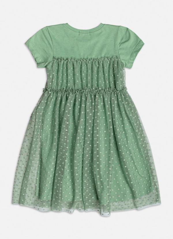 Momi - Vestido Verde com Saia de Tule Poá Verde 2