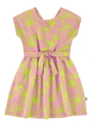 Malwee Kids - Vestido Verde Limão Rodado Sol - MALWEE KIDS