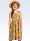 Fakini Kids - Vestido Bege - variação: Verde