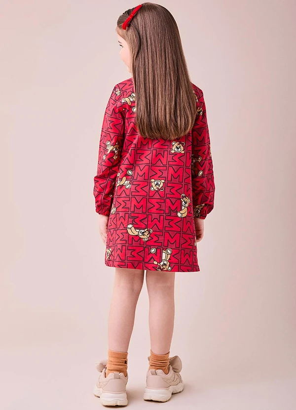 Momi - Vestido Vermelho com Ursos Vermelho 2