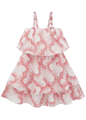 Carinhoso - Vestido Vermelho Curto Geométrico Metalizado - CARINHOSO