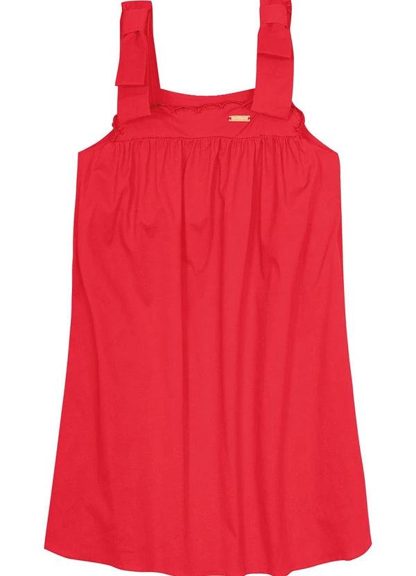 Carinhoso - Vestido Vermelho Evasê com Bordado Menina 2