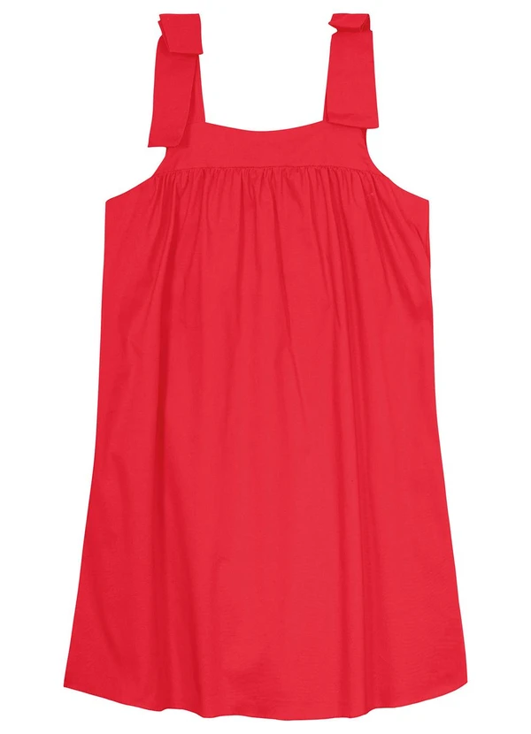 Carinhoso - Vestido Vermelho Evasê com Bordado Menina 3