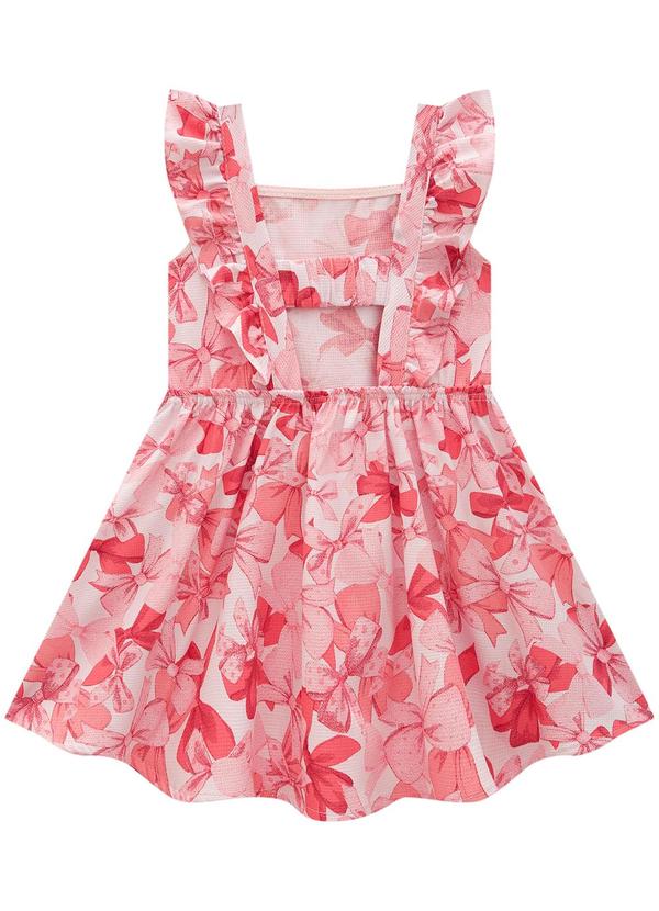 Carinhoso - Vestido Vermelho Godê Laços Maquinetado 2