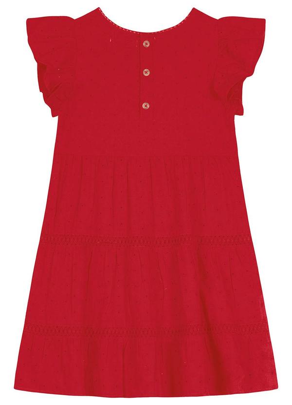 Carinhoso - Vestido Vermelho Laíse com Renda 2